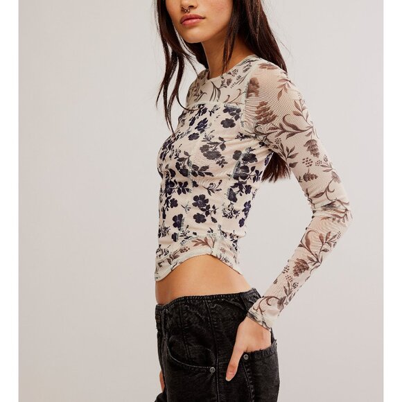 🌙FREE PEOPLE Betty's Garden Top / Neutral Combo🌙 - Picture 2 of 8